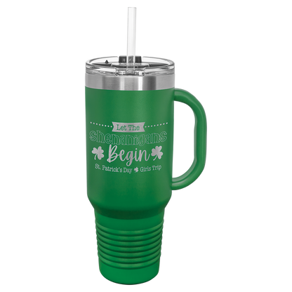 Customized JUMBO 40 Oz. Polar Camel Travel Mug with Handle & Straw