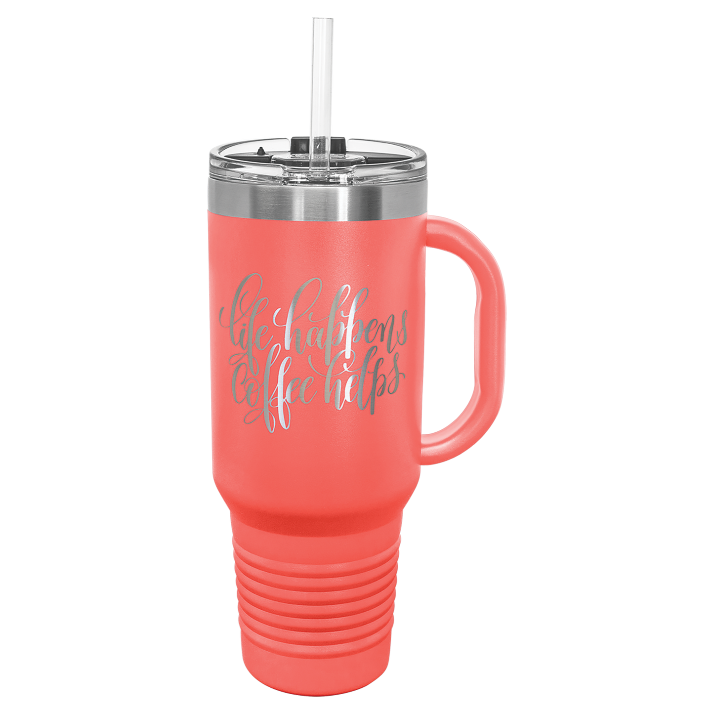 Customized JUMBO 40 Oz. Polar Camel Travel Mug with Handle & Straw