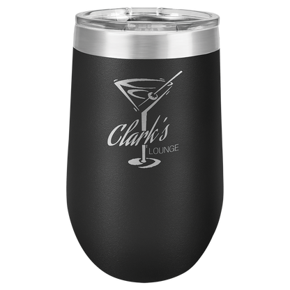 Customized 16 oz. Polar Camel Vacuum Insulated Stemless Wine Tumbler with Clear Lid