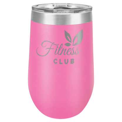 Customized 16 oz. Polar Camel Vacuum Insulated Stemless Wine Tumbler with Clear Lid