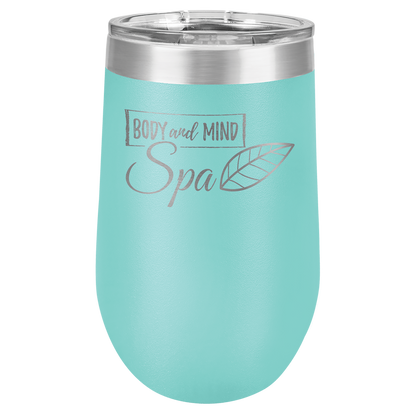 Customized 16 oz. Polar Camel Vacuum Insulated Stemless Wine Tumbler with Clear Lid
