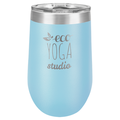 Customized 16 oz. Polar Camel Vacuum Insulated Stemless Wine Tumbler with Clear Lid