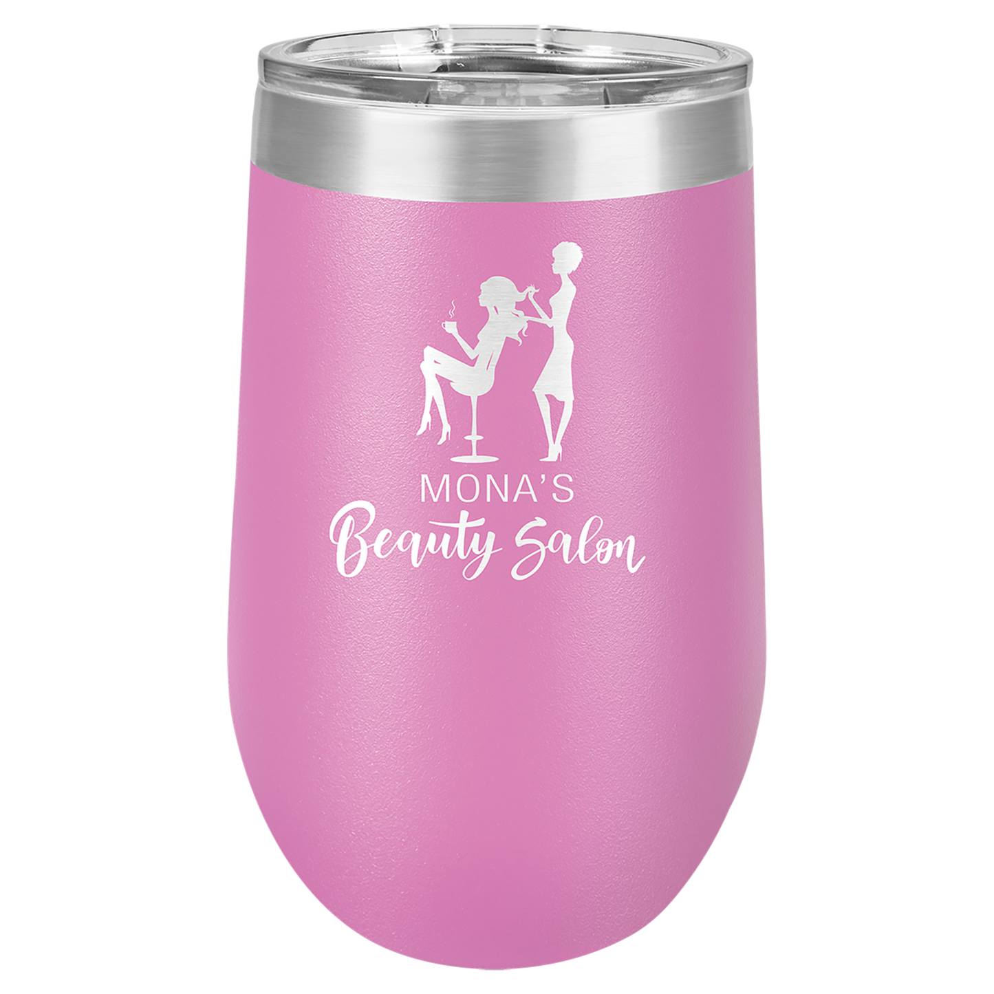 Customized 16 oz. Polar Camel Vacuum Insulated Stemless Wine Tumbler with Clear Lid
