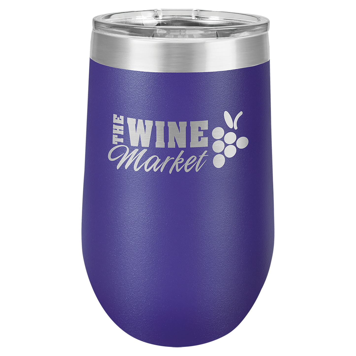 Customized 16 oz. Polar Camel Vacuum Insulated Stemless Wine Tumbler with Clear Lid
