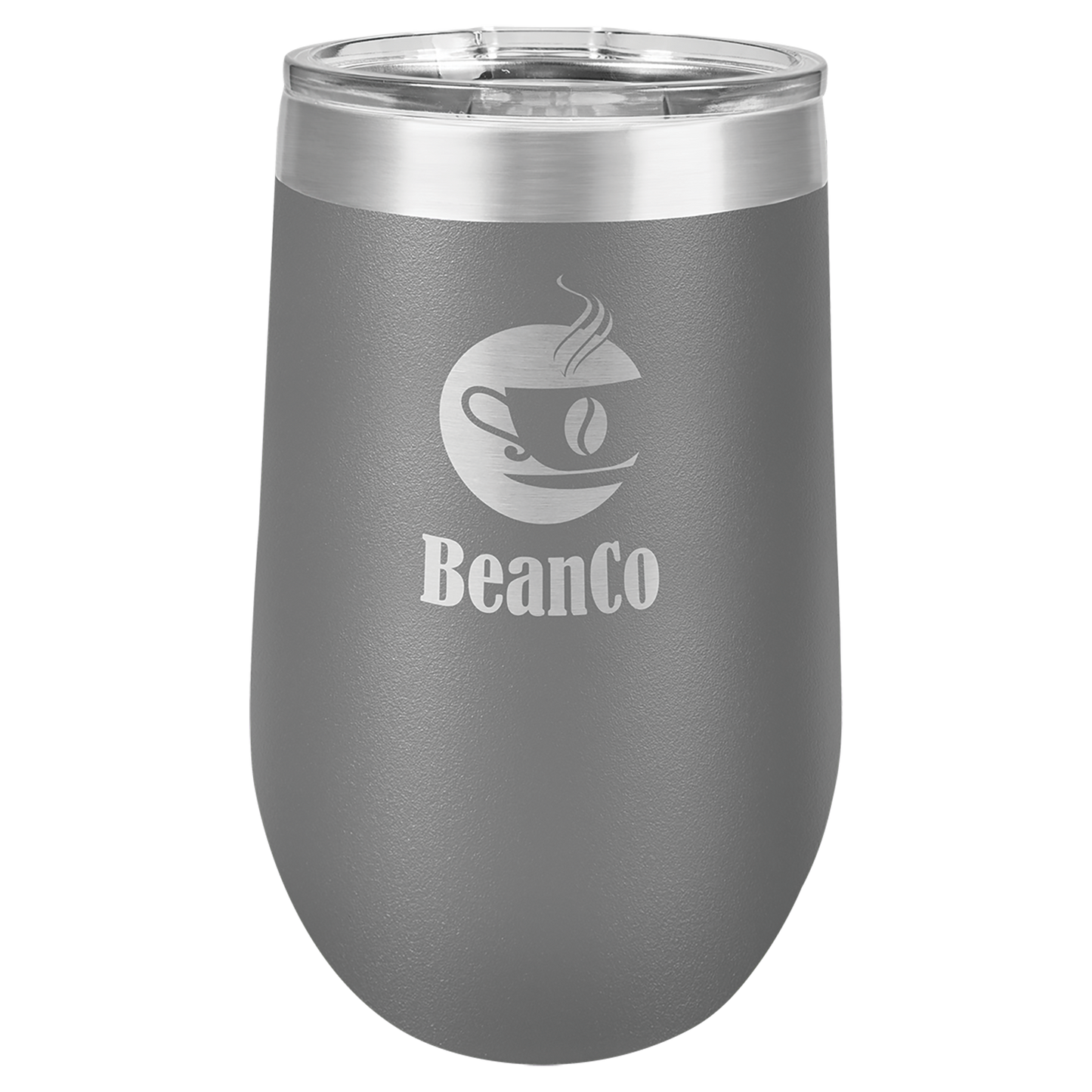 Customized 16 oz. Polar Camel Vacuum Insulated Stemless Wine Tumbler with Clear Lid
