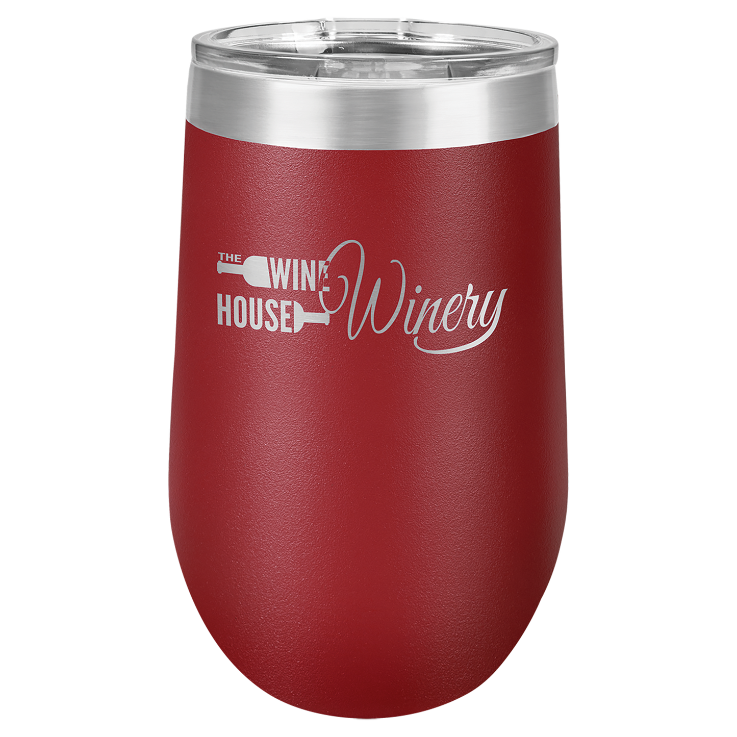 Customized 16 oz. Polar Camel Vacuum Insulated Stemless Wine Tumbler with Clear Lid