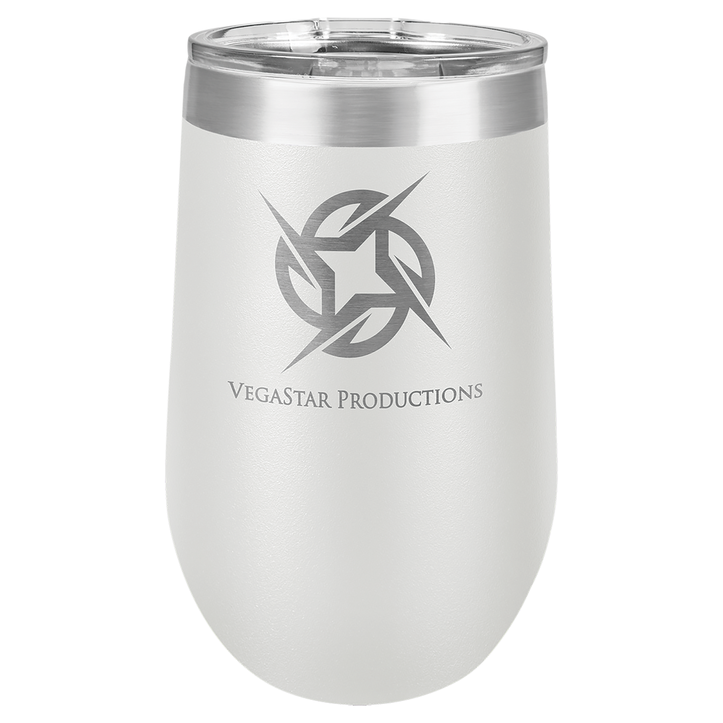 Customized 16 oz. Polar Camel Vacuum Insulated Stemless Wine Tumbler with Clear Lid