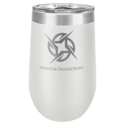 Customized 16 oz. Polar Camel Vacuum Insulated Stemless Wine Tumbler with Clear Lid