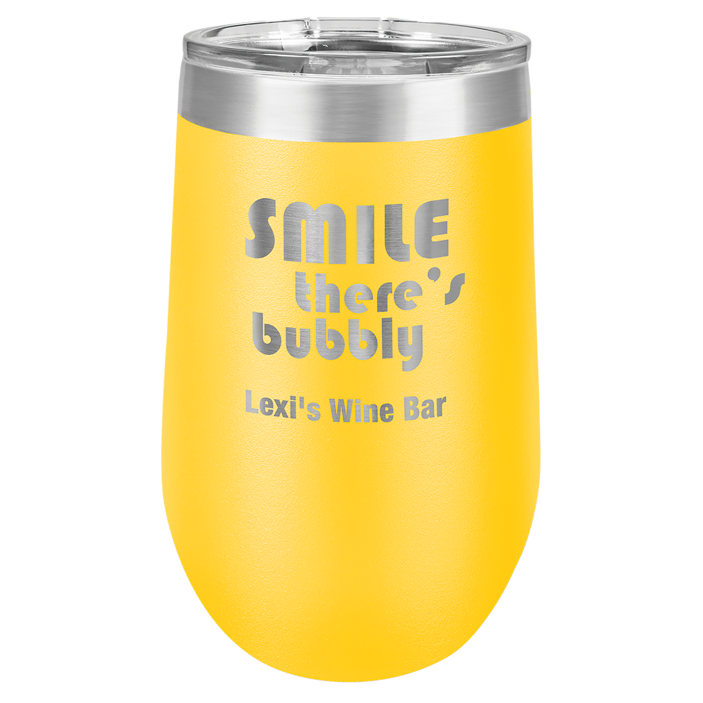 Customized 16 oz. Polar Camel Vacuum Insulated Stemless Wine Tumbler with Clear Lid