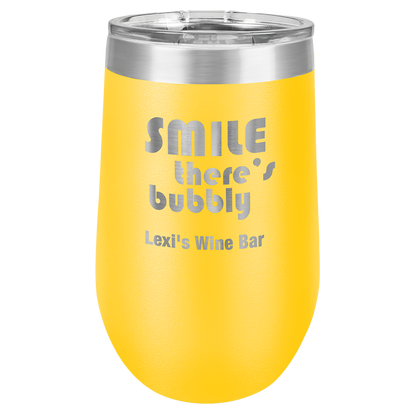 Customized 16 oz. Polar Camel Vacuum Insulated Stemless Wine Tumbler with Clear Lid