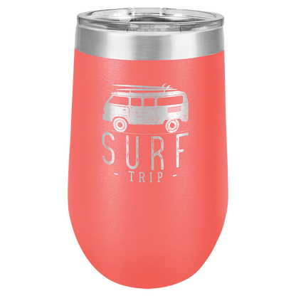 Customized 16 oz. Polar Camel Vacuum Insulated Stemless Wine Tumbler with Clear Lid