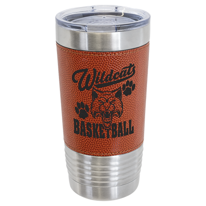 Customized 20 Oz. Leatherette Sport Tumbler with Slider Lid
