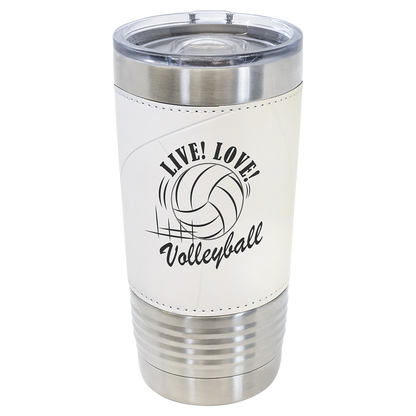 Customized 20 Oz. Leatherette Sport Tumbler with Slider Lid