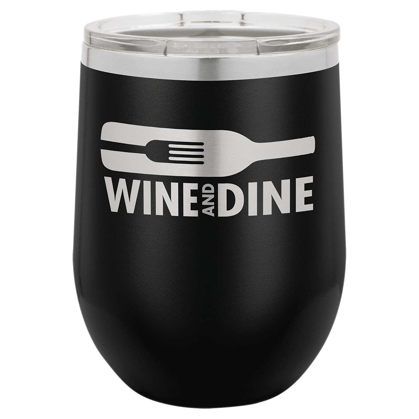 Customized 12 oz. Polar Camel Vacuum Insulated Stemless Wine Tumbler with Clear Lid