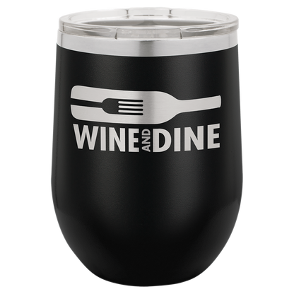 Customized 12 oz. Polar Camel Vacuum Insulated Stemless Wine Tumbler with Clear Lid