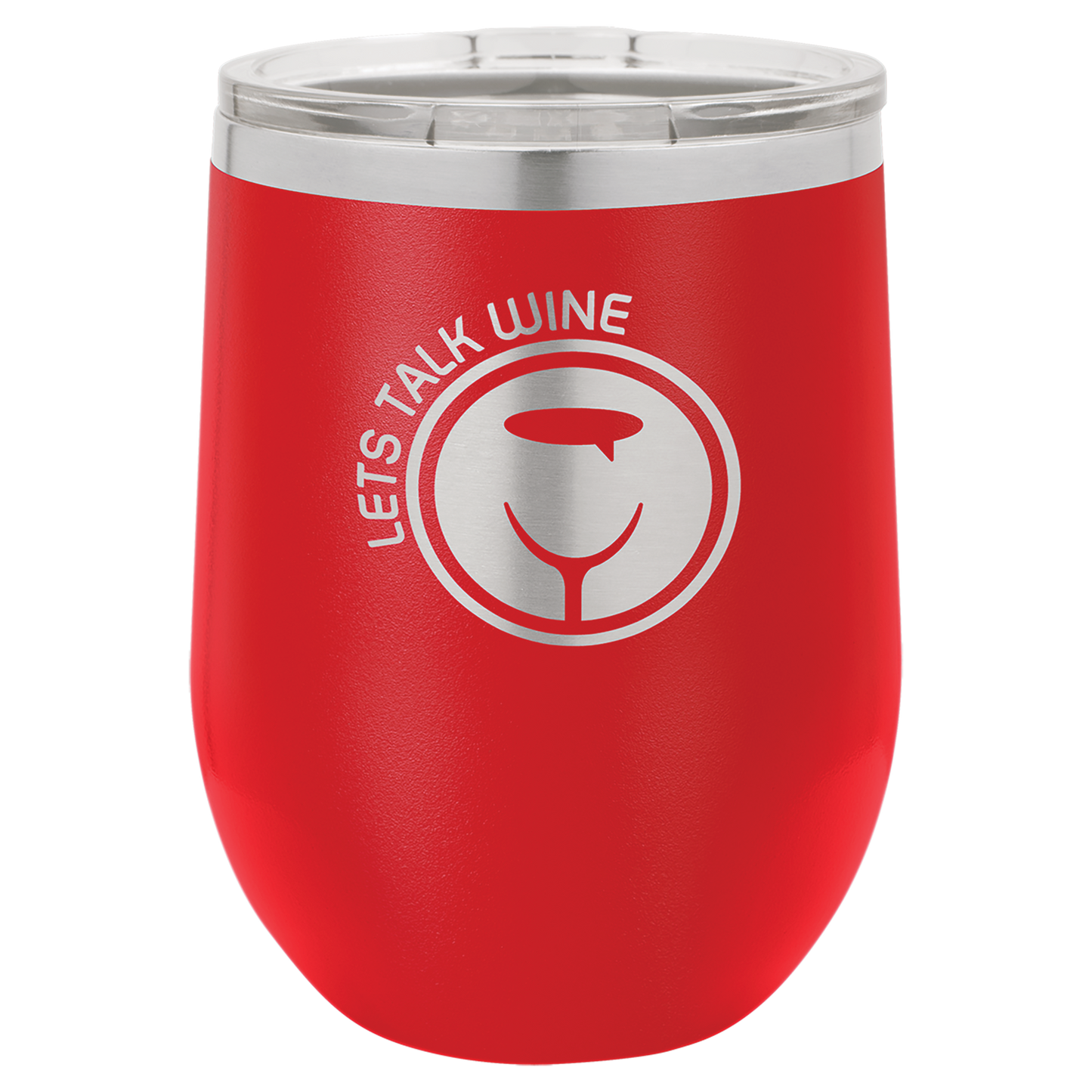 Customized 12 oz. Polar Camel Vacuum Insulated Stemless Wine Tumbler with Clear Lid