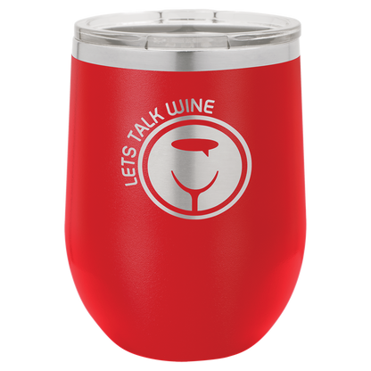 Customized 12 oz. Polar Camel Vacuum Insulated Stemless Wine Tumbler with Clear Lid