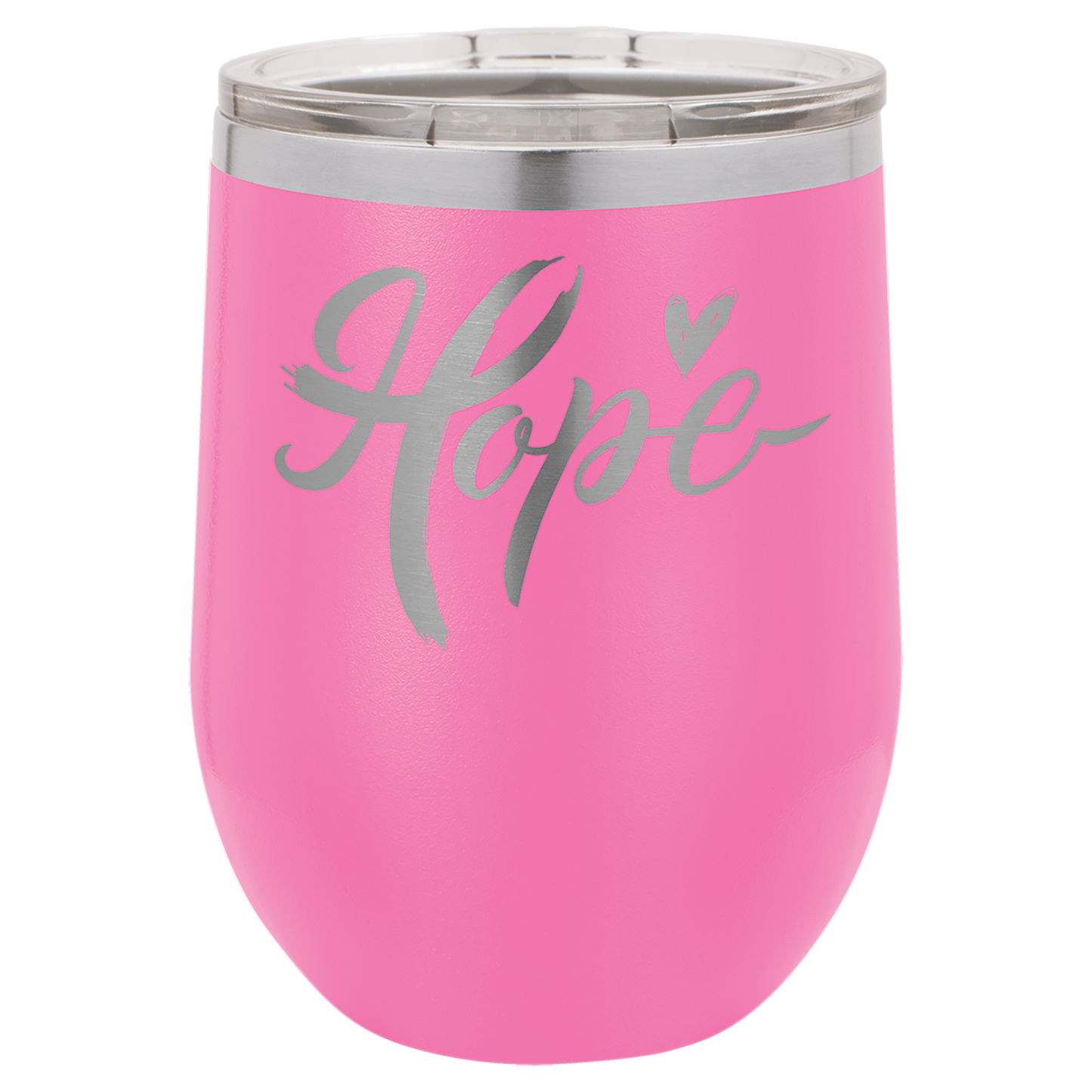 Customized 12 oz. Polar Camel Vacuum Insulated Stemless Wine Tumbler with Clear Lid