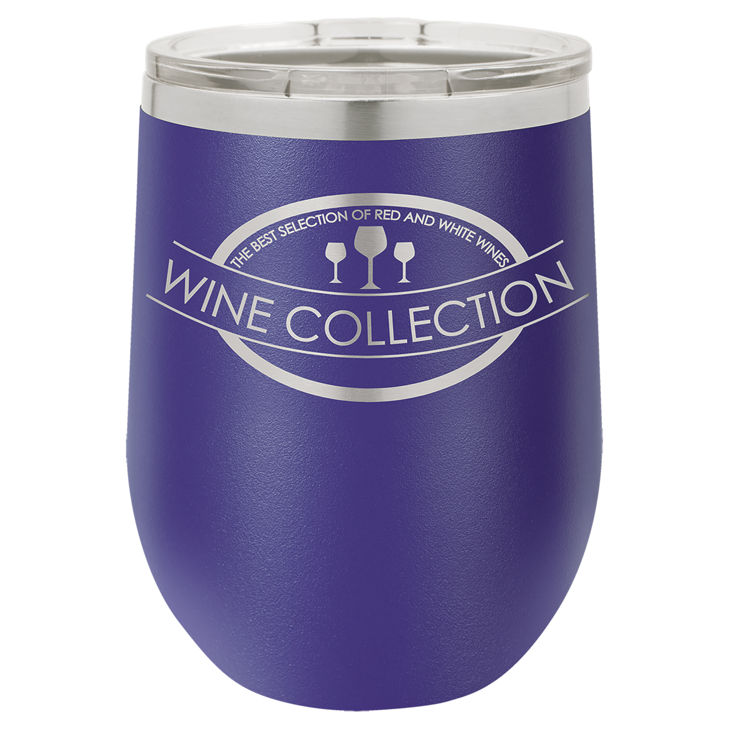 Customized 12 oz. Polar Camel Vacuum Insulated Stemless Wine Tumbler with Clear Lid