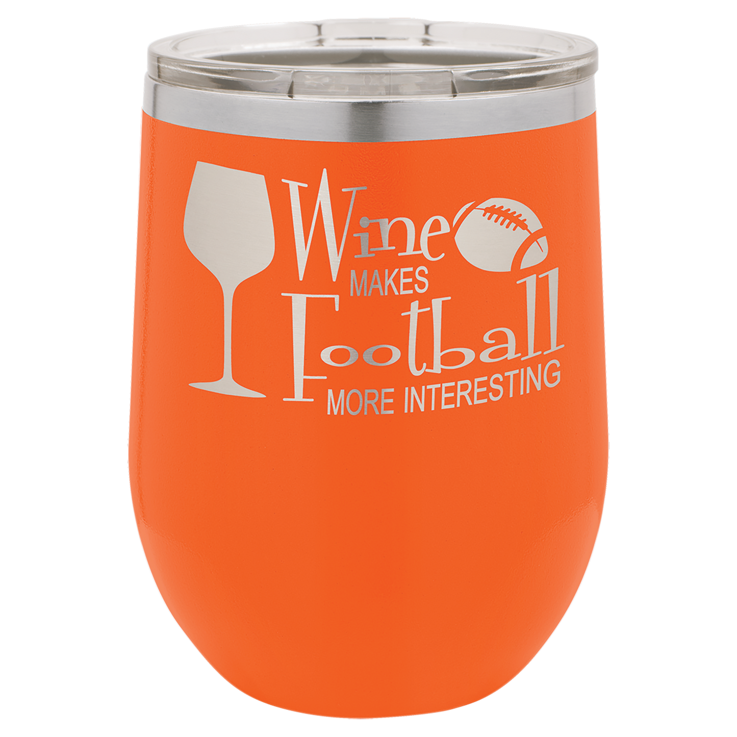 Customized 12 oz. Polar Camel Vacuum Insulated Stemless Wine Tumbler with Clear Lid