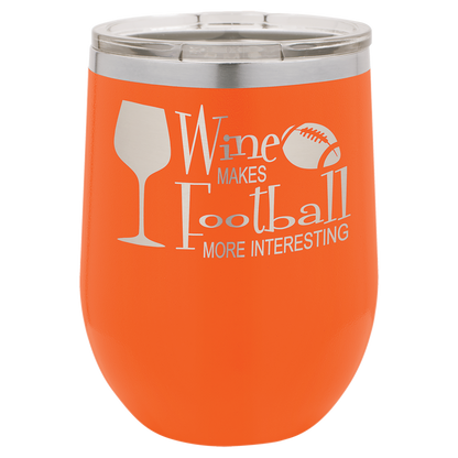 Customized 12 oz. Polar Camel Vacuum Insulated Stemless Wine Tumbler with Clear Lid