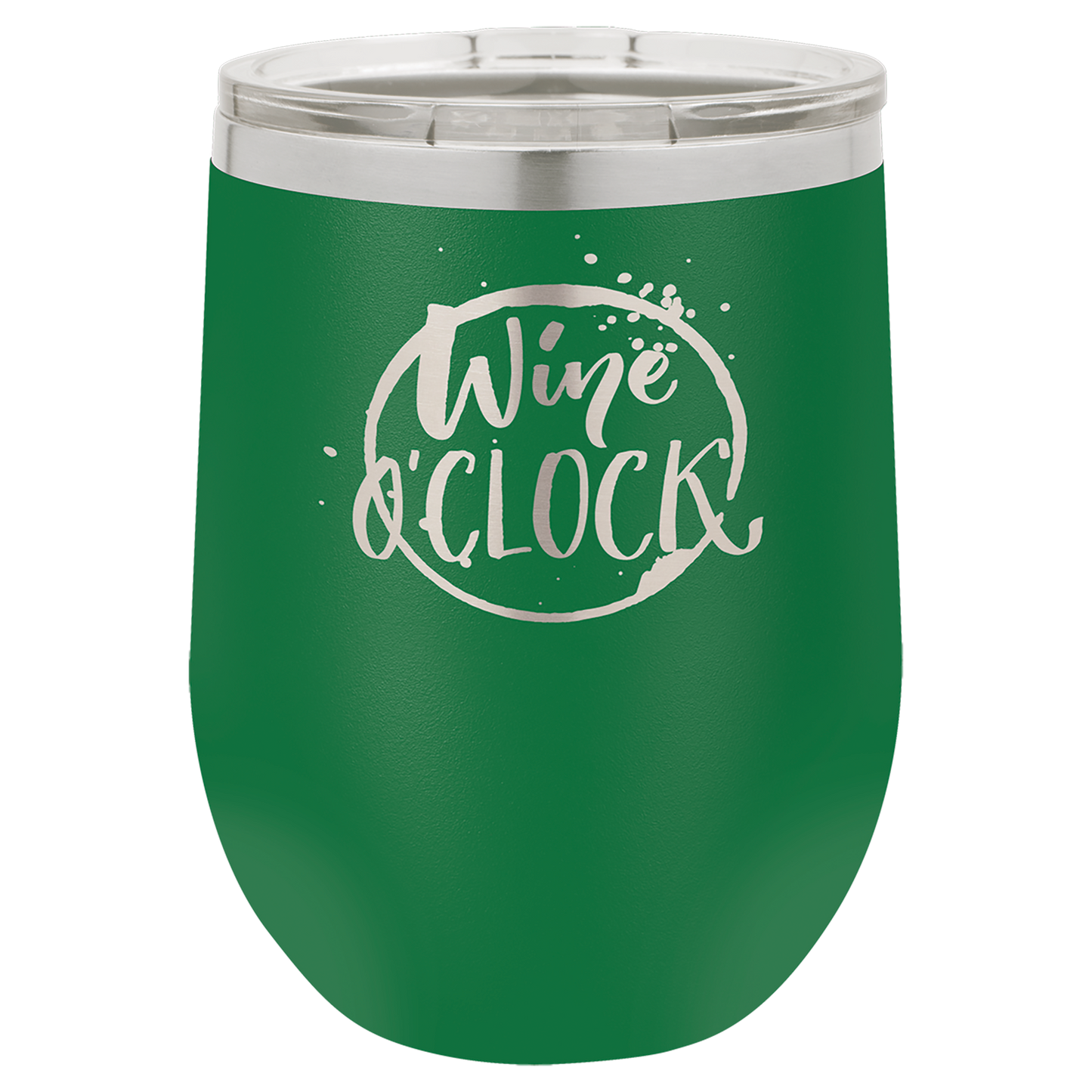 Customized 12 oz. Polar Camel Vacuum Insulated Stemless Wine Tumbler with Clear Lid