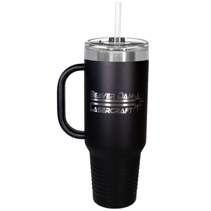 Customized JUMBO 40 Oz. Polar Camel Travel Mug with Handle & Straw