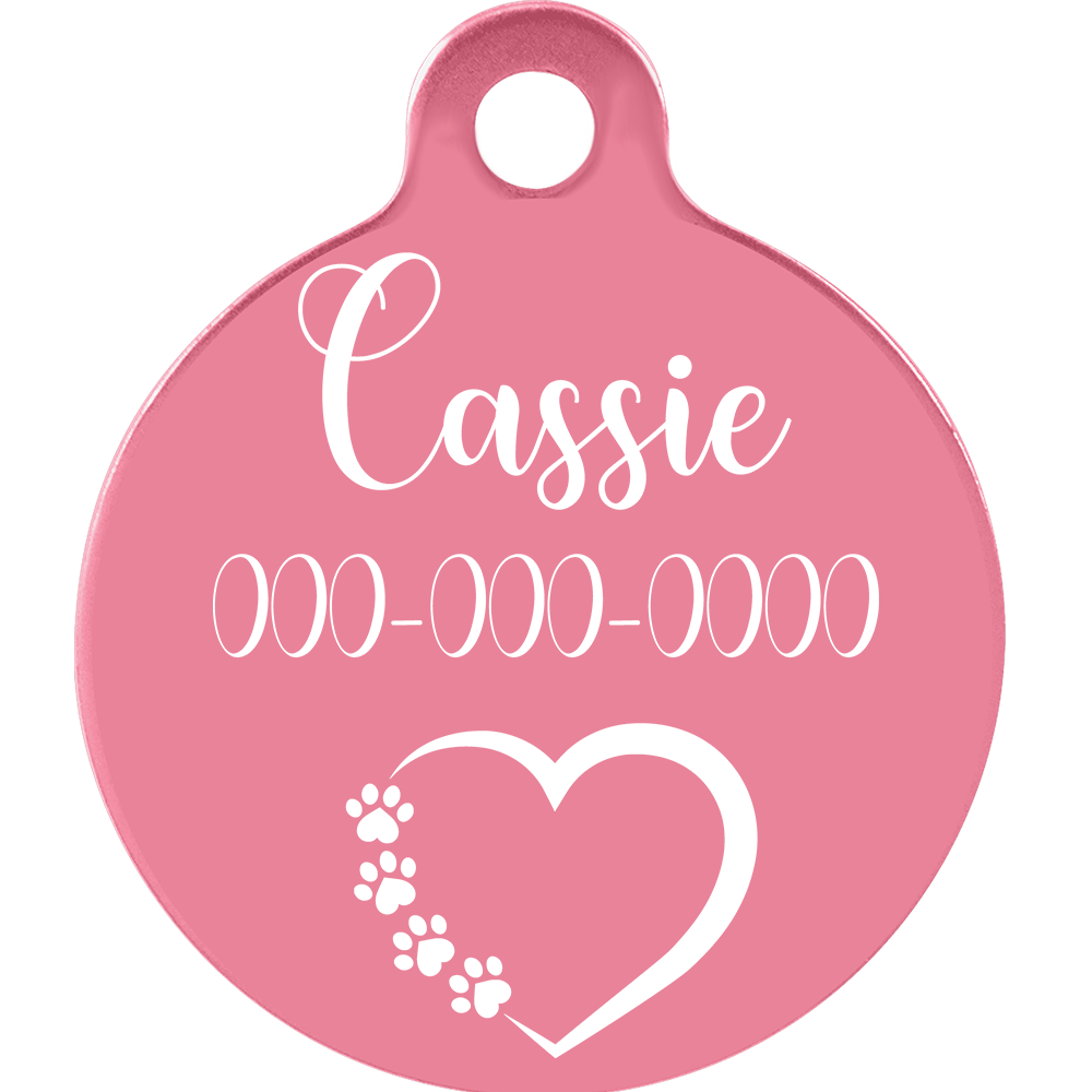 Round Medallion Anodized Aluminum Pet Tags