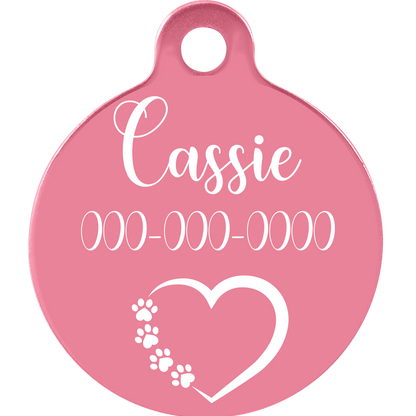 Round Medallion Anodized Aluminum Pet Tags