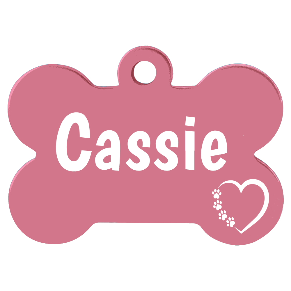 Anodized Aluminum Bone Pet Tags