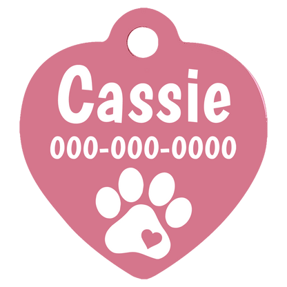 Heart Shaped Anodized Aluminum Pet Tags