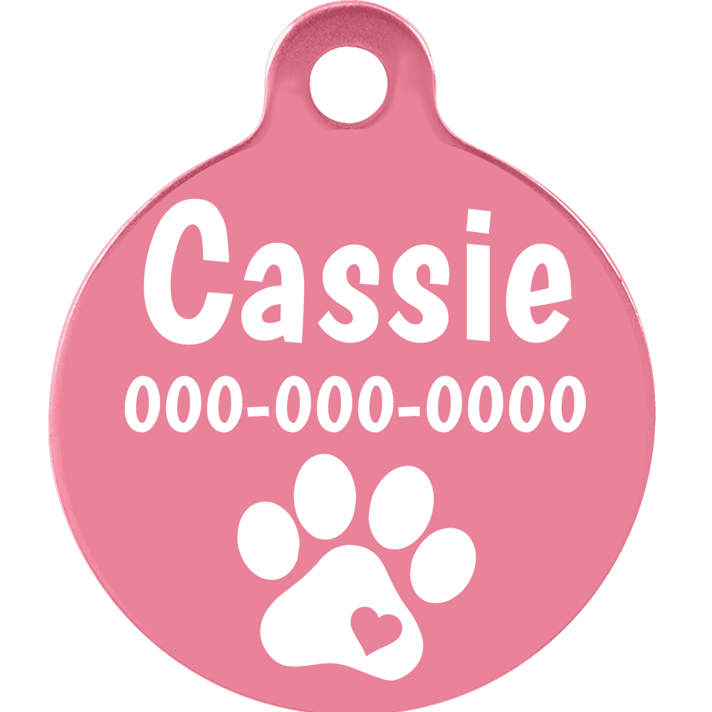 Round Medallion Anodized Aluminum Pet Tags
