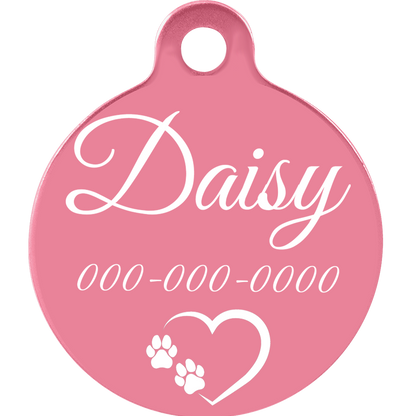 Round Medallion Anodized Aluminum Pet Tags