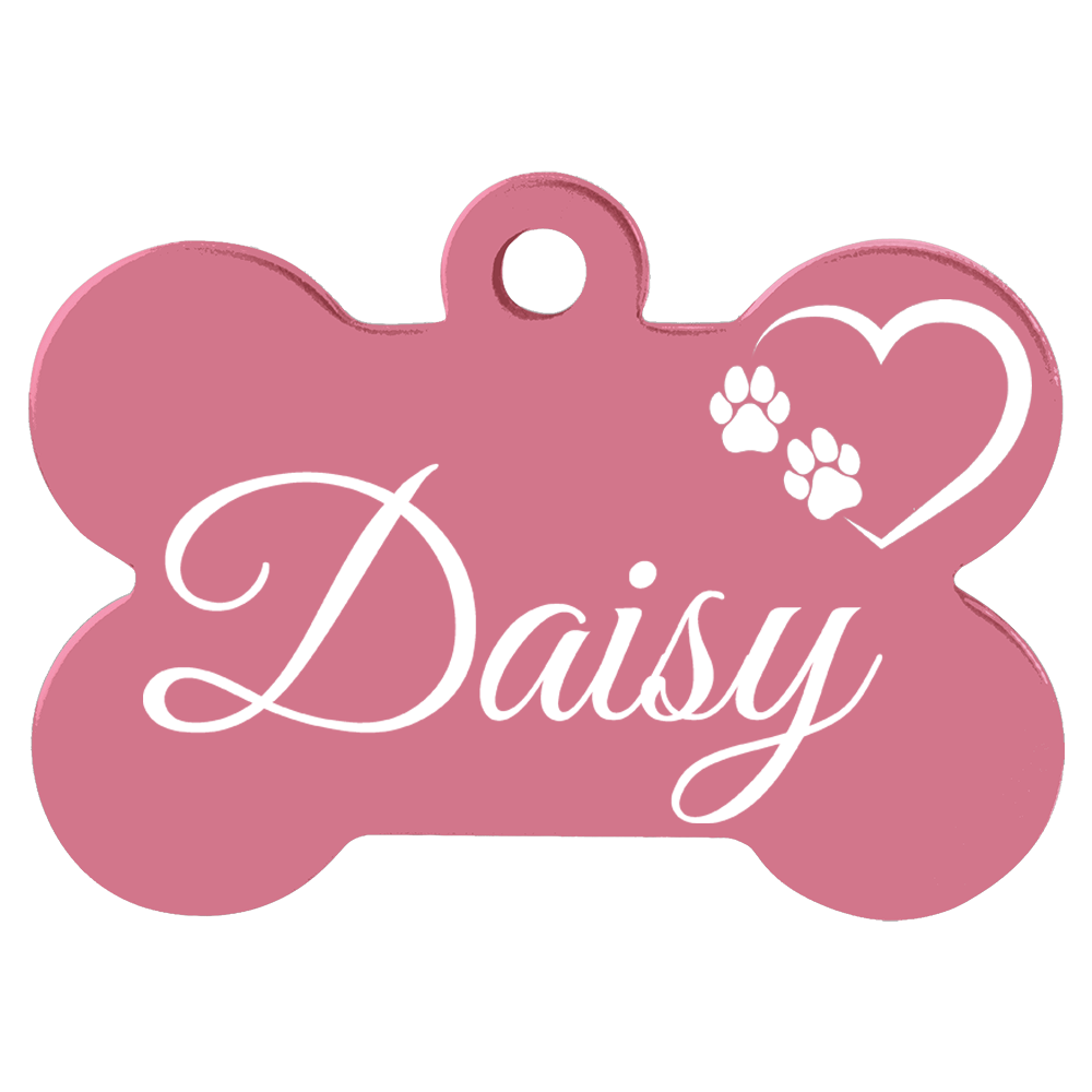 Anodized Aluminum Bone Pet Tags