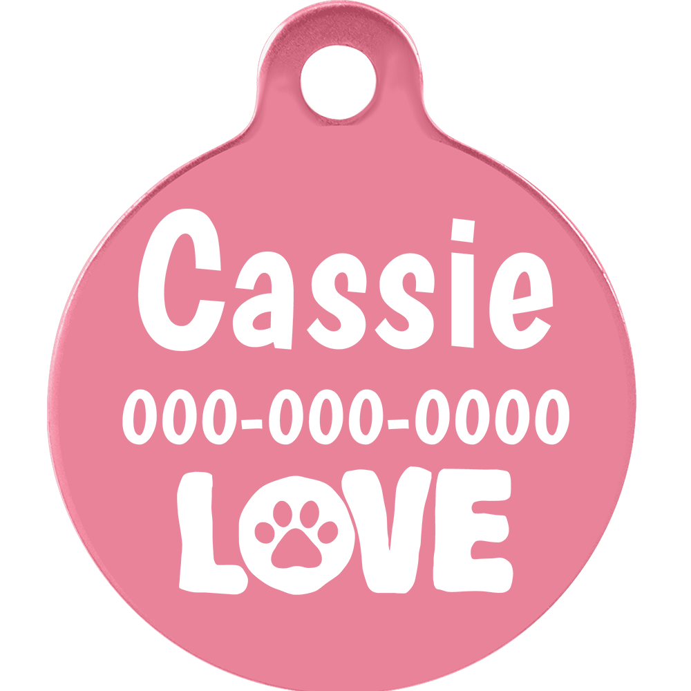 Round Medallion Anodized Aluminum Pet Tags