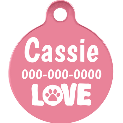 Round Medallion Anodized Aluminum Pet Tags