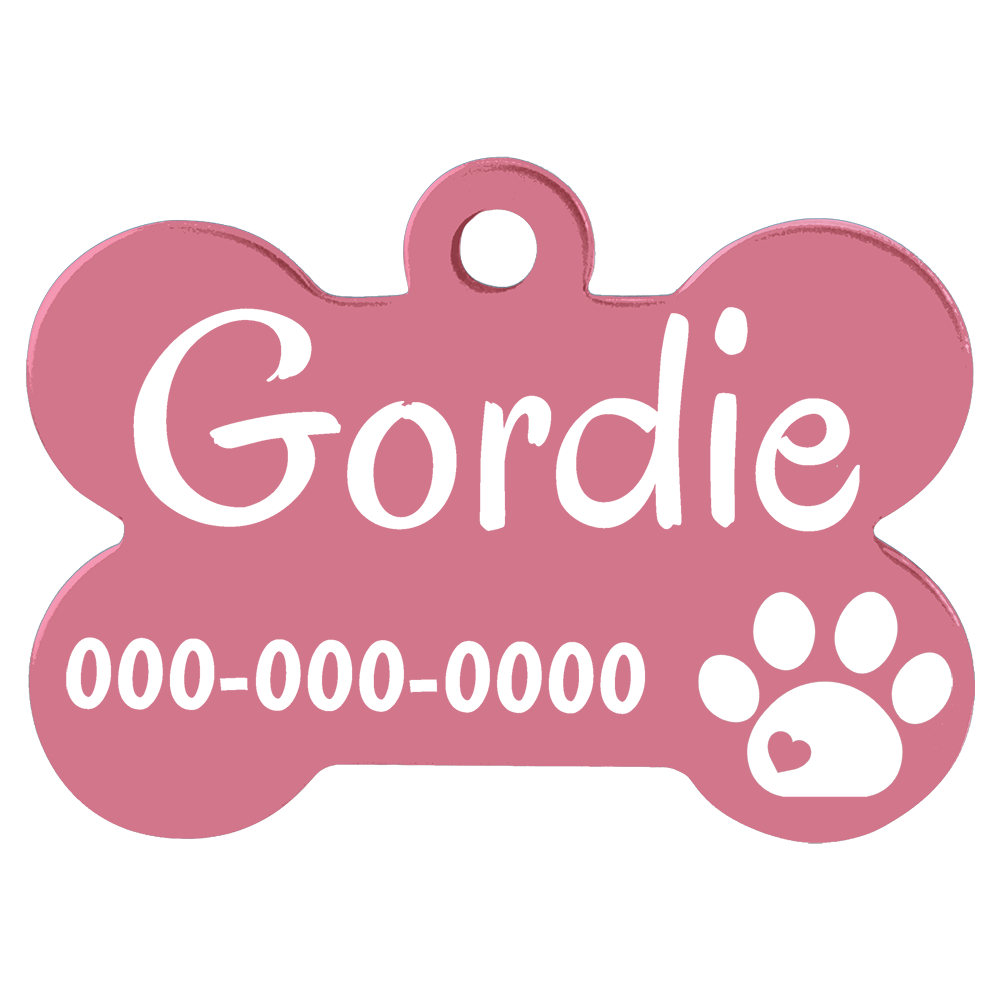 Anodized Aluminum Bone Pet Tags