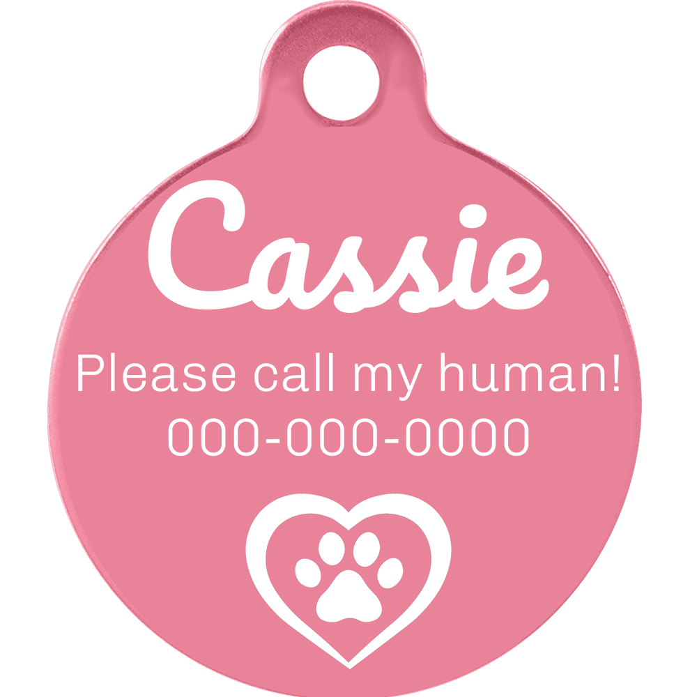 Round Medallion Anodized Aluminum Pet Tags