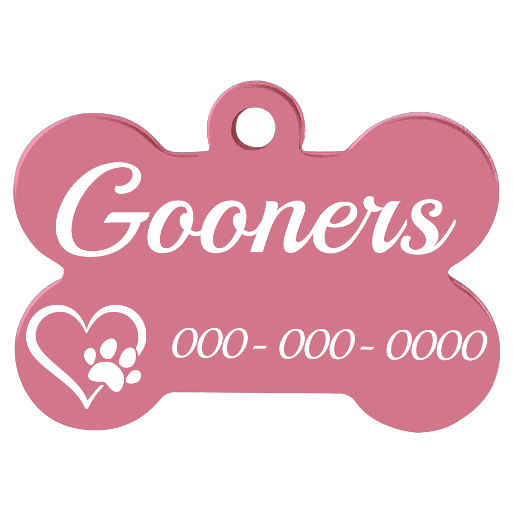 Anodized Aluminum Bone Pet Tags