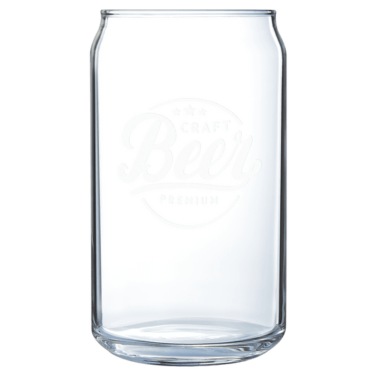 Customized Laser Etched 16 oz. Can Glass