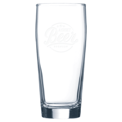 Customized Laser Etched 16 oz. Willi Becher Beer Glass