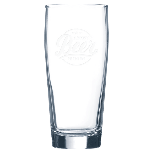 Customized Laser Etched 16 oz. Willi Becher Beer Glass