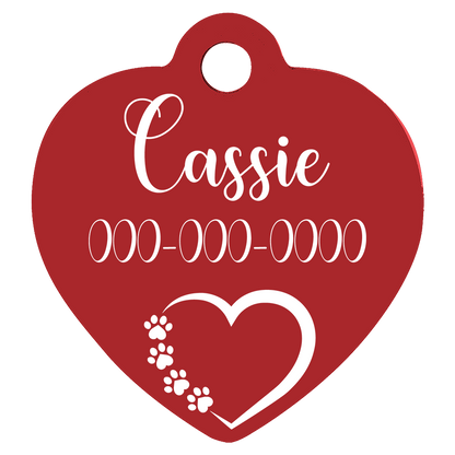 Heart Shaped Anodized Aluminum Pet Tags