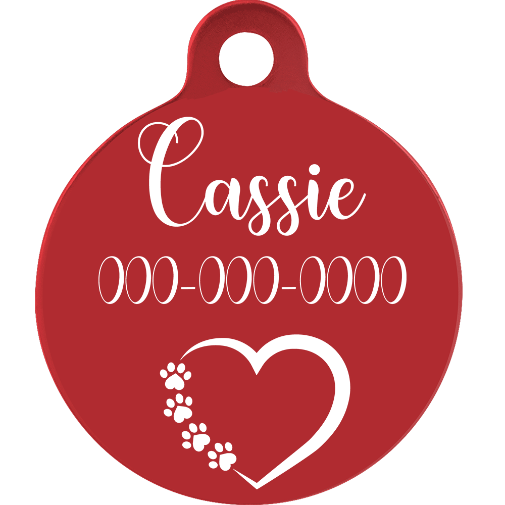 Round Medallion Anodized Aluminum Pet Tags