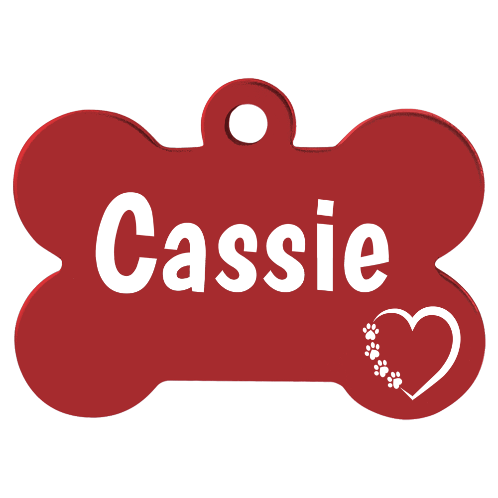 Anodized Aluminum Bone Pet Tags