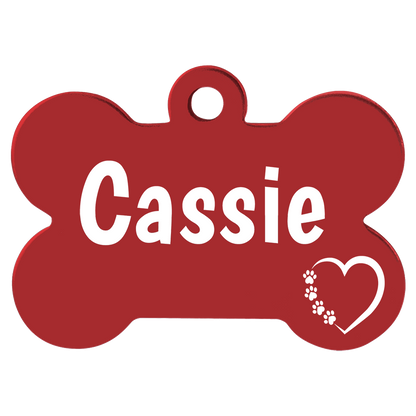 Anodized Aluminum Bone Pet Tags