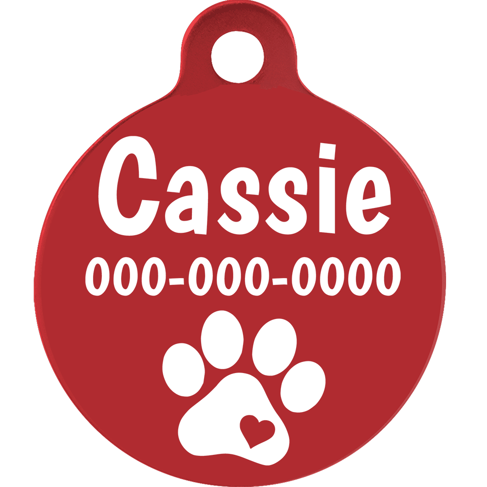 Round Medallion Anodized Aluminum Pet Tags