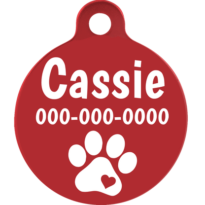 Round Medallion Anodized Aluminum Pet Tags