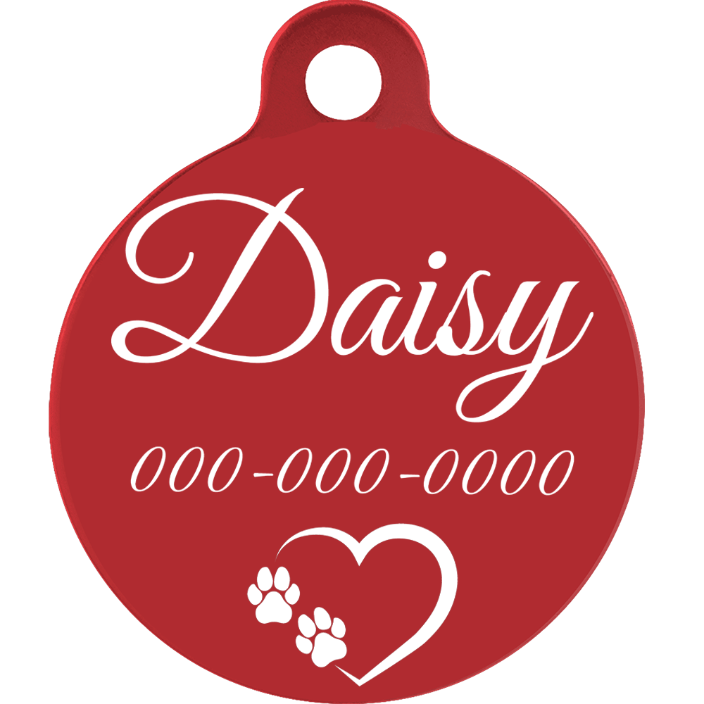 Round Medallion Anodized Aluminum Pet Tags