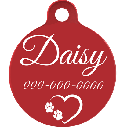 Round Medallion Anodized Aluminum Pet Tags